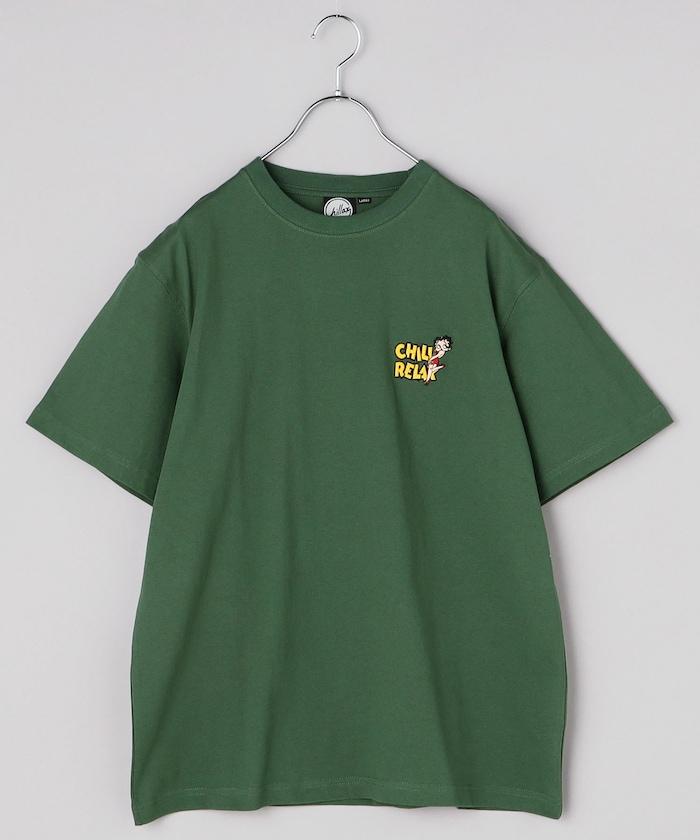 BETTY BOOP 唇印繡花 S/短袖T恤 / 242CL1ST103MU