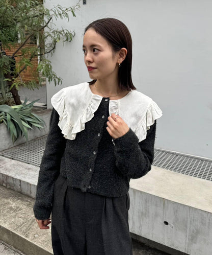 領口荷葉邊襯衫