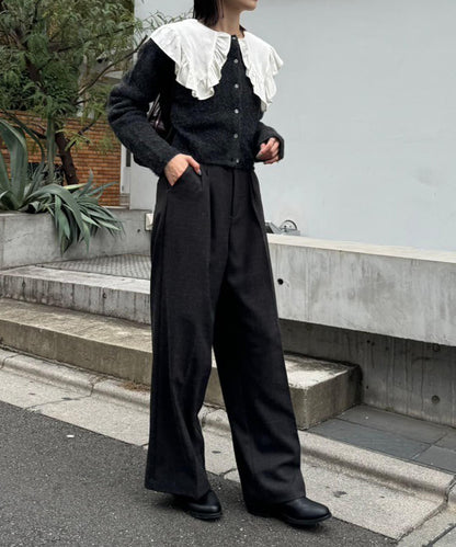 領口荷葉邊襯衫