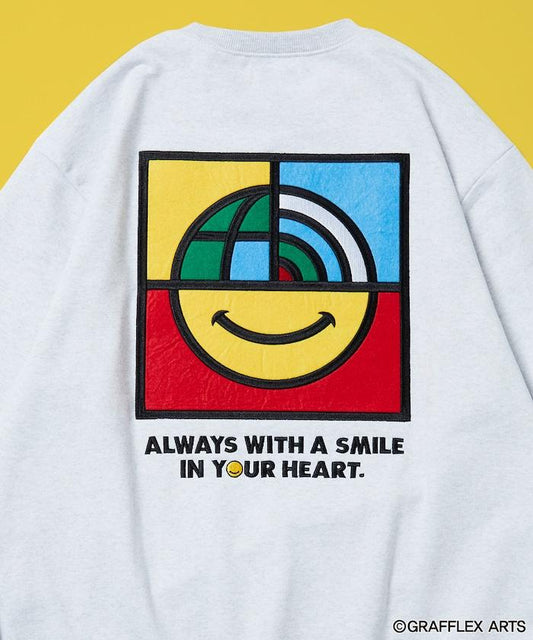 版 GRAFFLEX SMILE EVERYDAY3 背部刺繡毛氈設計 圓領衛衣