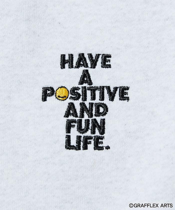 版 GRAFFLEX SMILE EVERYDAY3 背部刺繡毛氈設計 圓領衛衣