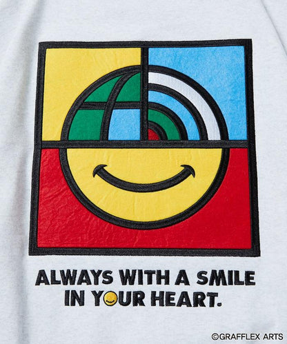 版 GRAFFLEX SMILE EVERYDAY3 背部刺繡毛氈設計 圓領衛衣