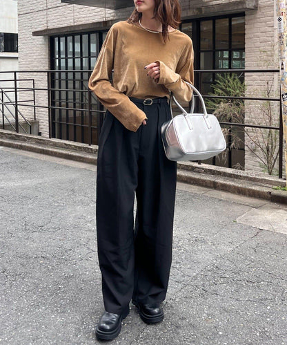 側開叉透視絨面透視上衣