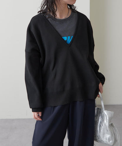 V領針織衫