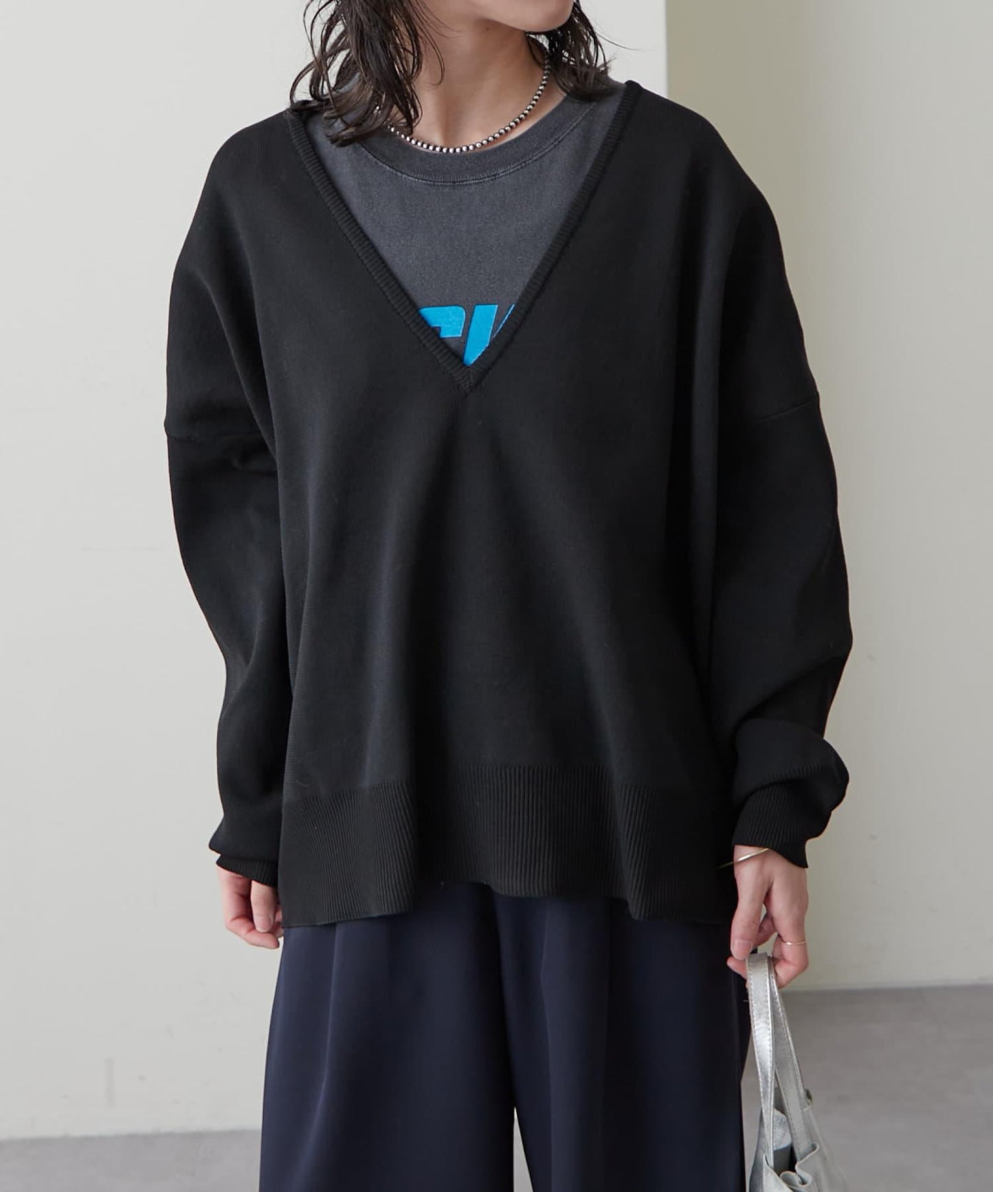 V領針織衫