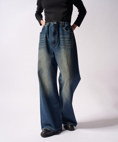 大象寬鬆牛仔褲