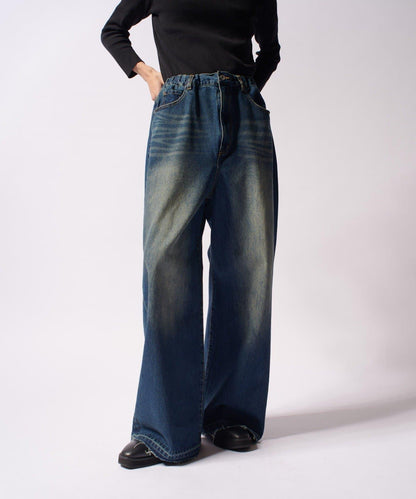 大象寬鬆牛仔褲