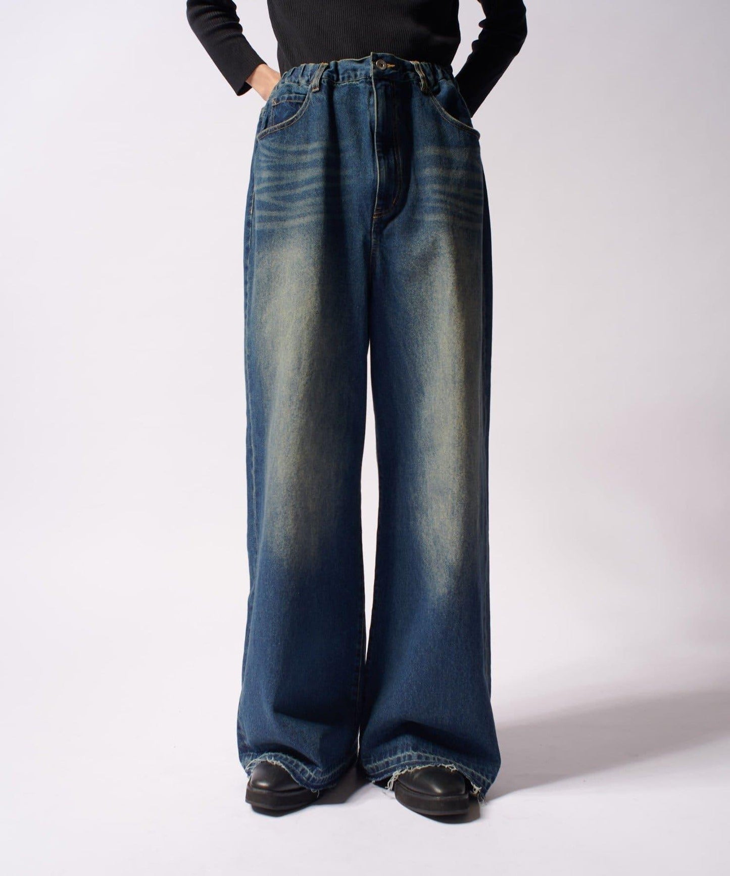 大象寬鬆牛仔褲