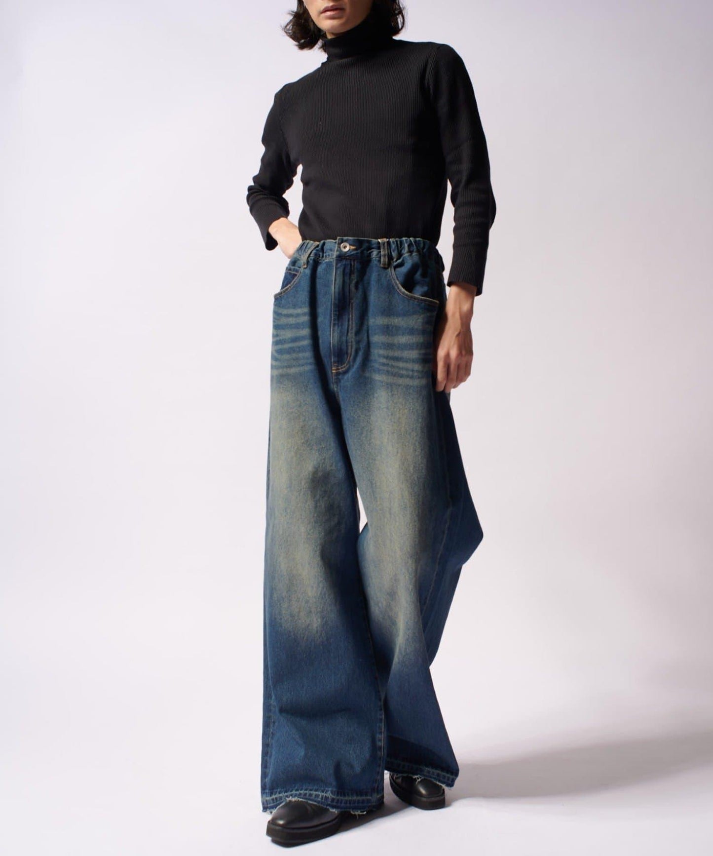 大象寬鬆牛仔褲