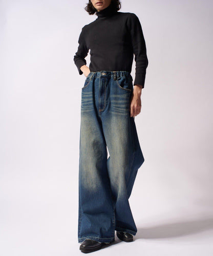 大象寬鬆牛仔褲