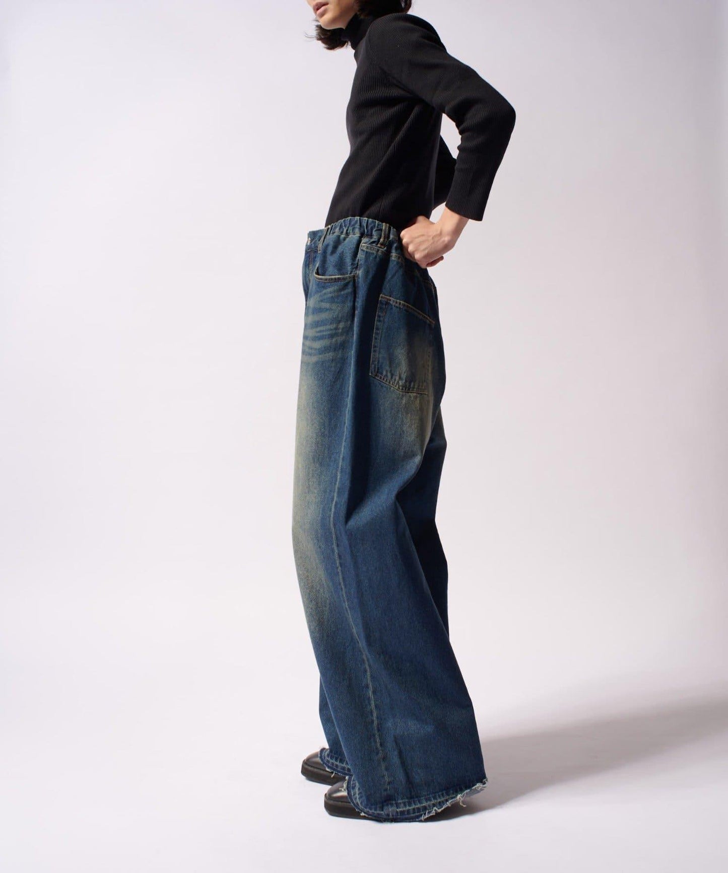 大象寬鬆牛仔褲