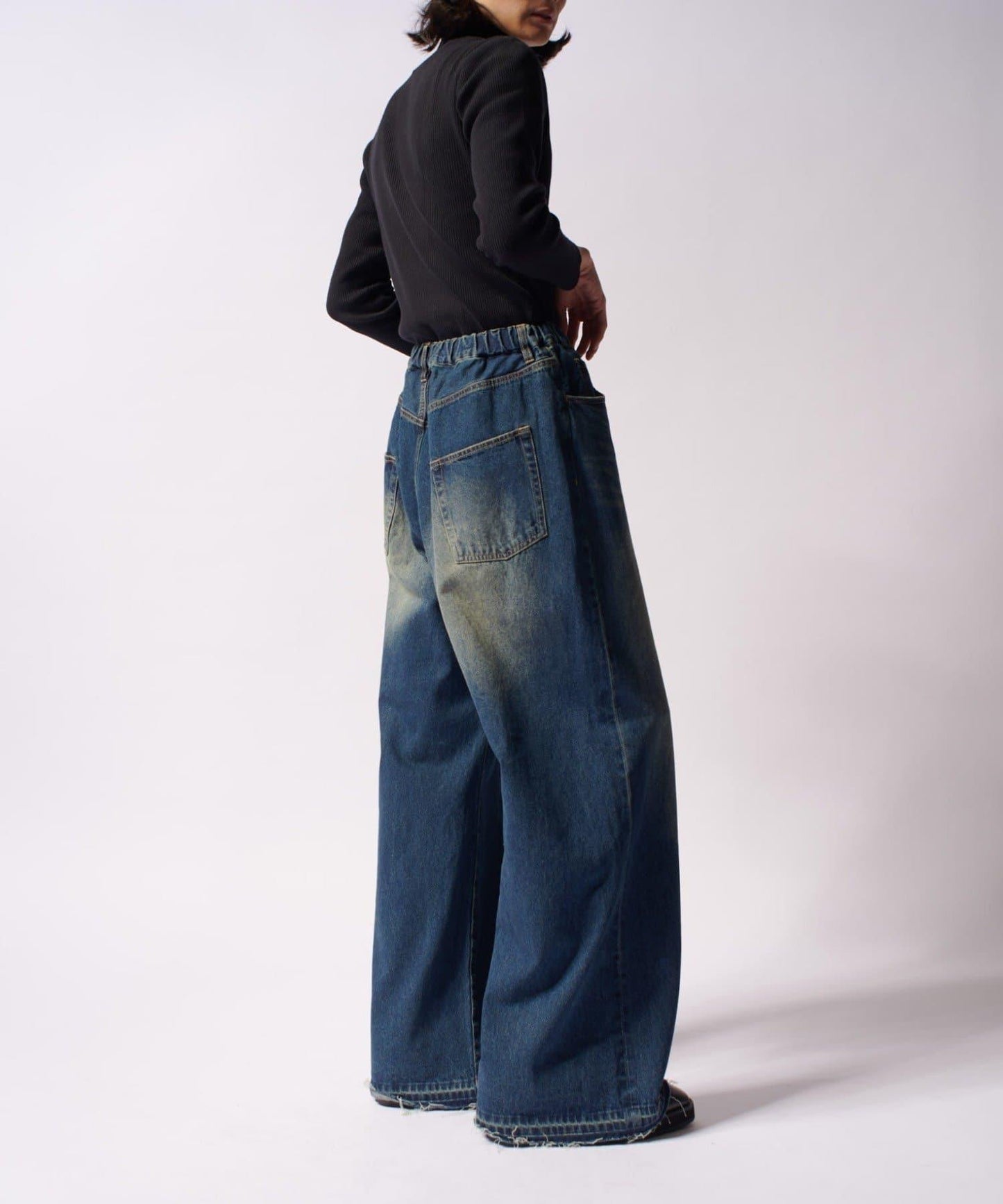 大象寬鬆牛仔褲