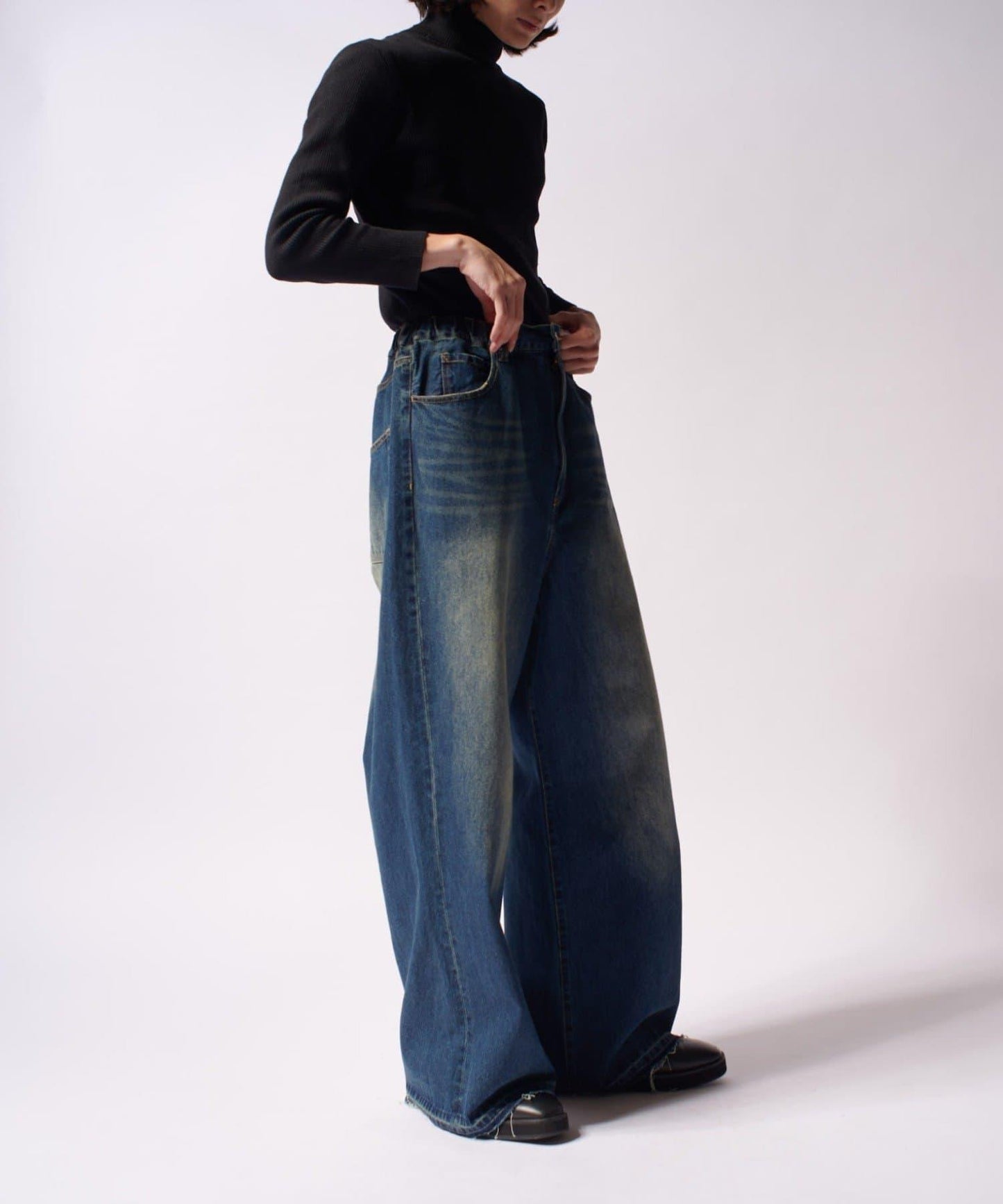 大象寬鬆牛仔褲