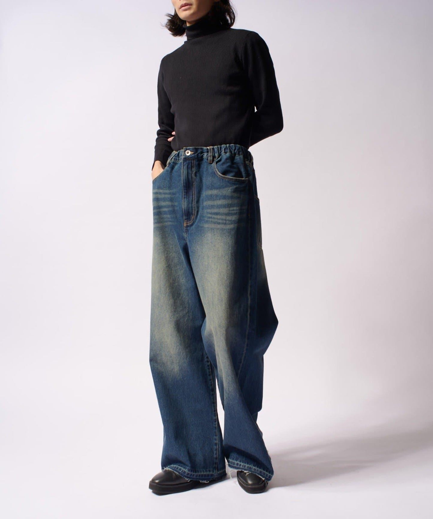 大象寬鬆牛仔褲