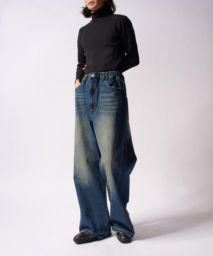 大象寬鬆牛仔褲