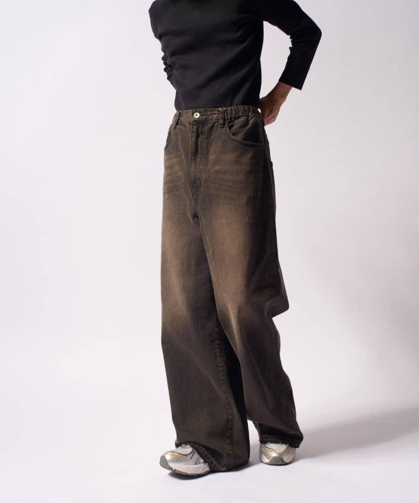 大象寬鬆牛仔褲