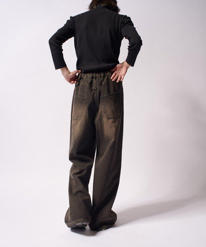 大象寬鬆牛仔褲