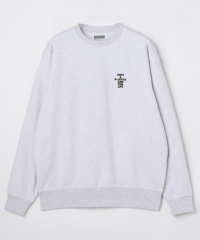 版 GRAFFLEX SMILE EVERYDAY3 背部刺繡毛氈設計 圓領衛衣
