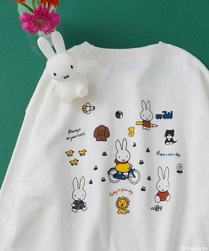 miffy 背面印花 花朵刺繡衛衣