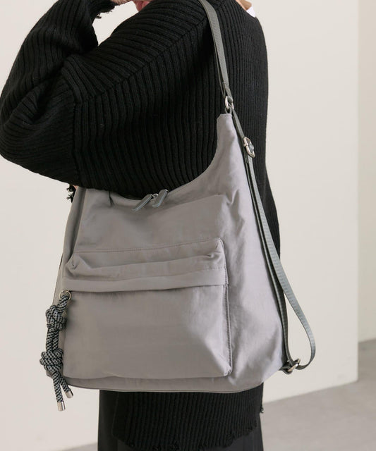 《輕量/500毫升寵物瓶也能放入！/通勤也推薦》2WAY雙肩包&單肩包