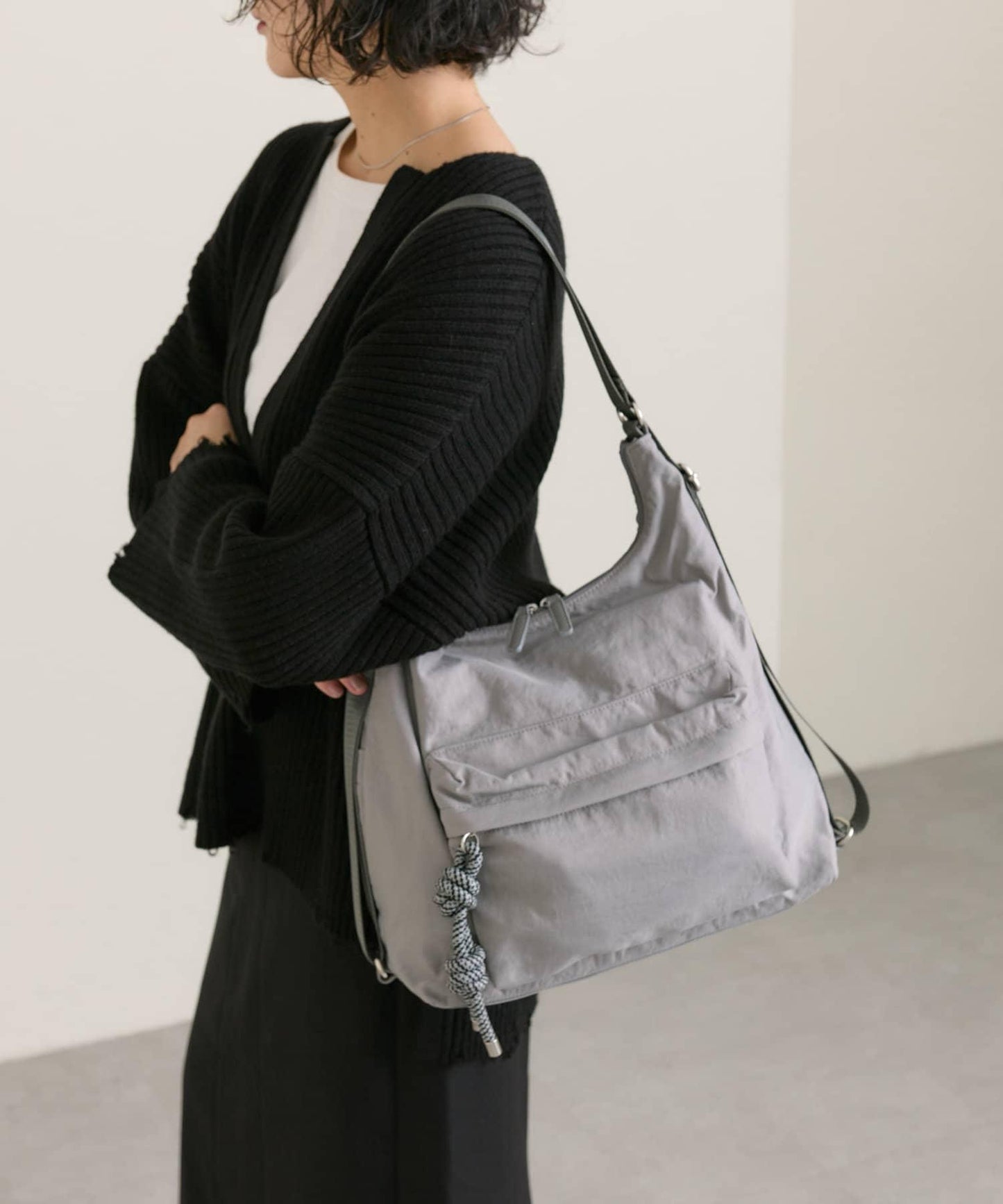 《輕量/500毫升寵物瓶也能放入！/通勤也推薦》2WAY雙肩包&單肩包