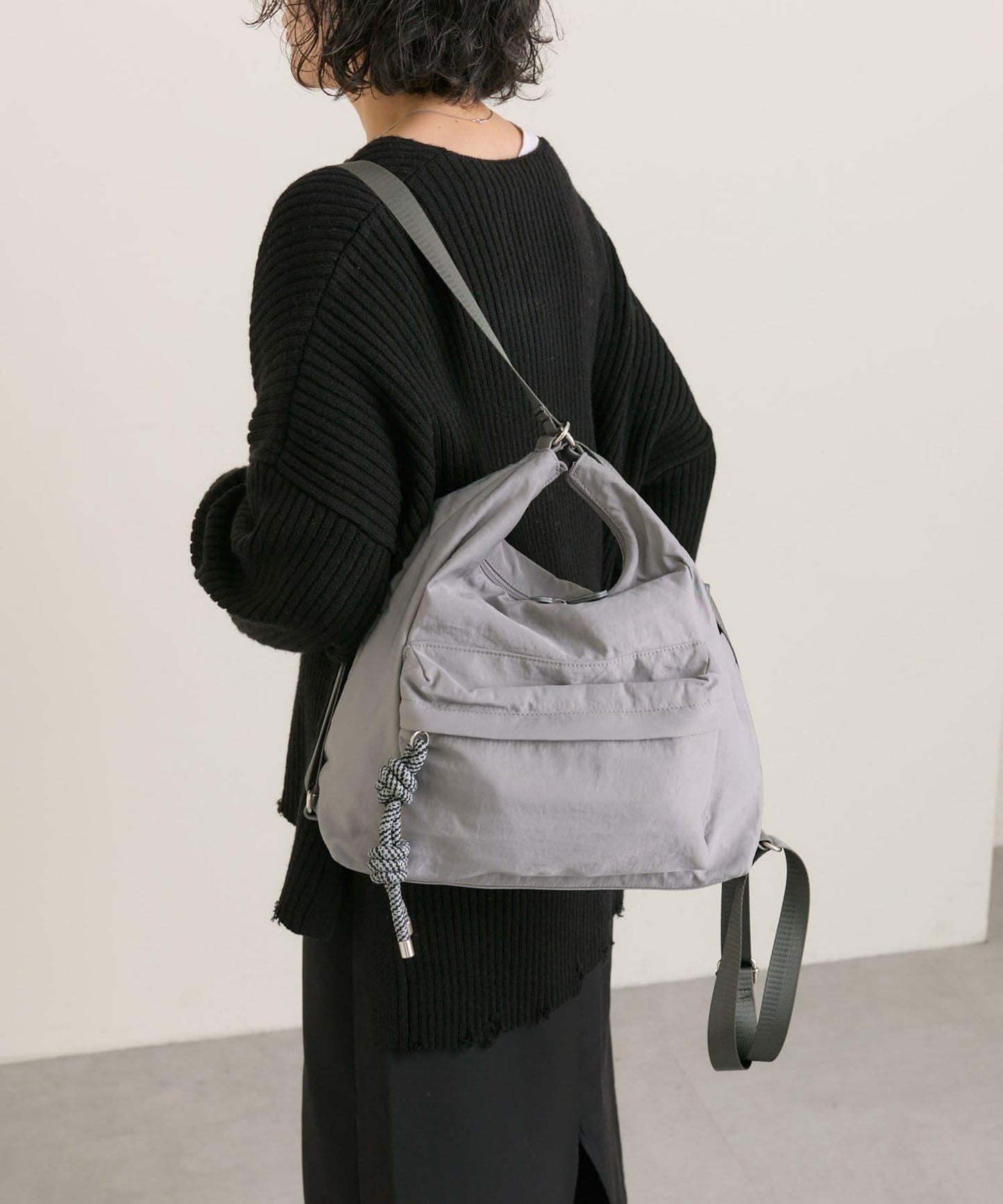 《輕量/500毫升寵物瓶也能放入！/通勤也推薦》2WAY雙肩包&單肩包