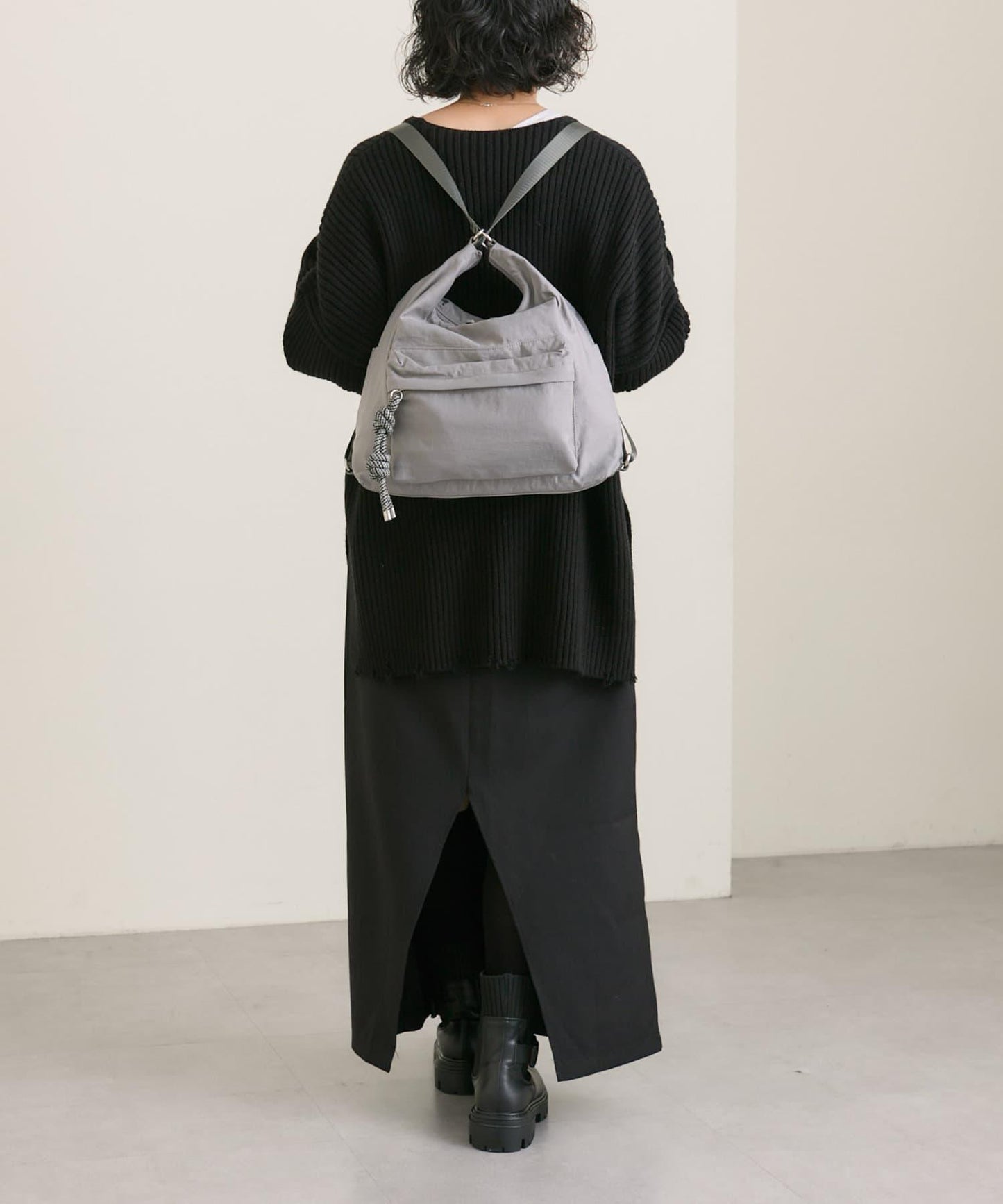 《輕量/500毫升寵物瓶也能放入！/通勤也推薦》2WAY雙肩包&單肩包