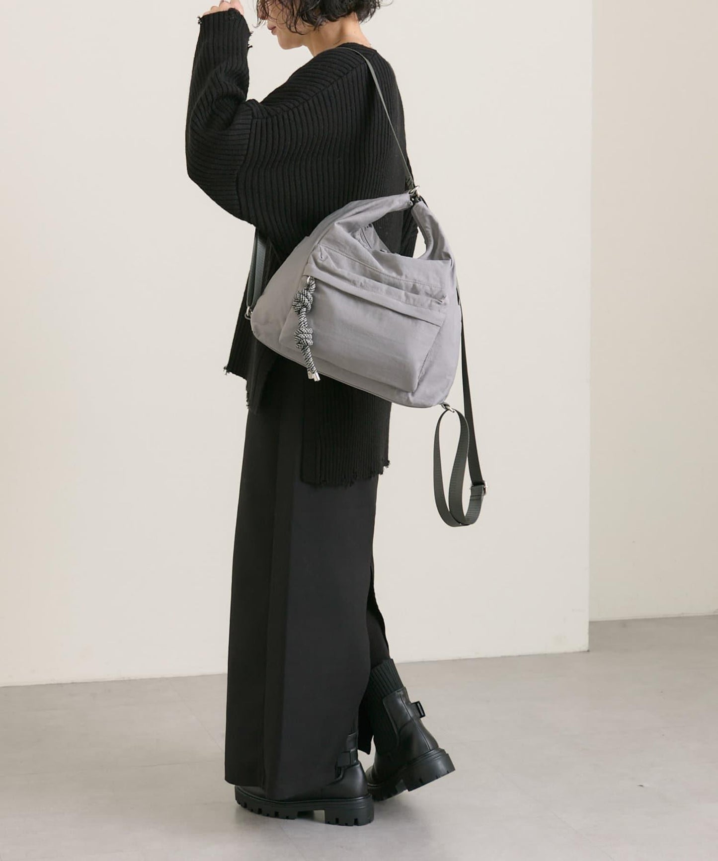 《輕量/500毫升寵物瓶也能放入！/通勤也推薦》2WAY雙肩包&單肩包