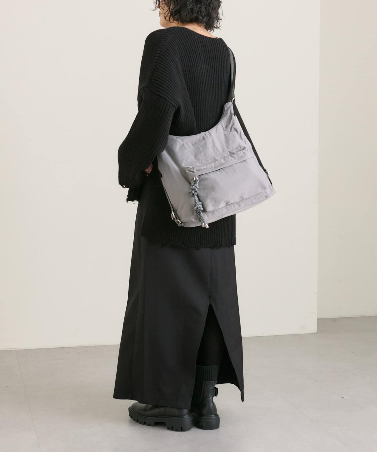 《輕量/500毫升寵物瓶也能放入！/通勤也推薦》2WAY雙肩包&單肩包