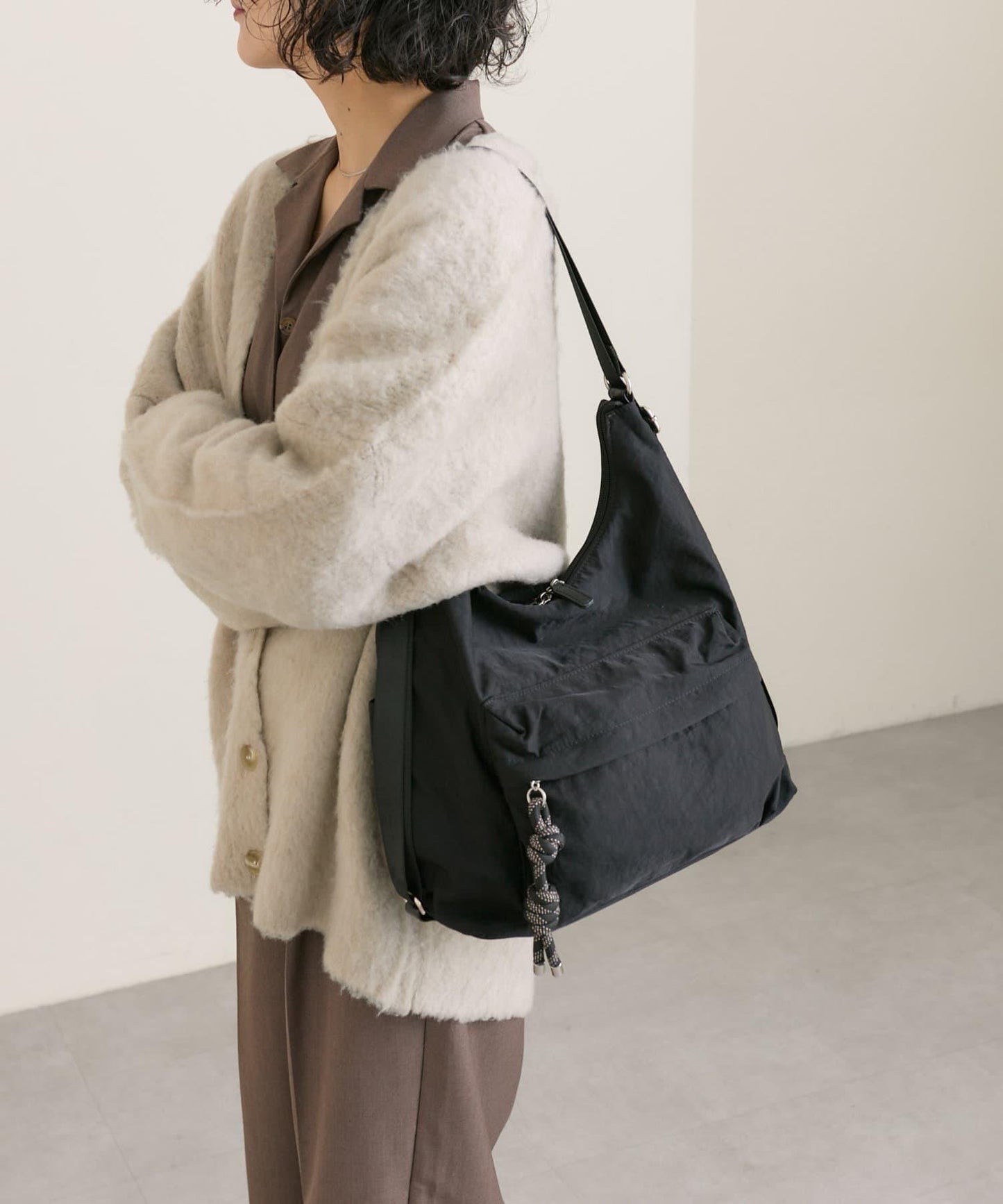 《輕量/500毫升寵物瓶也能放入！/通勤也推薦》2WAY雙肩包&單肩包