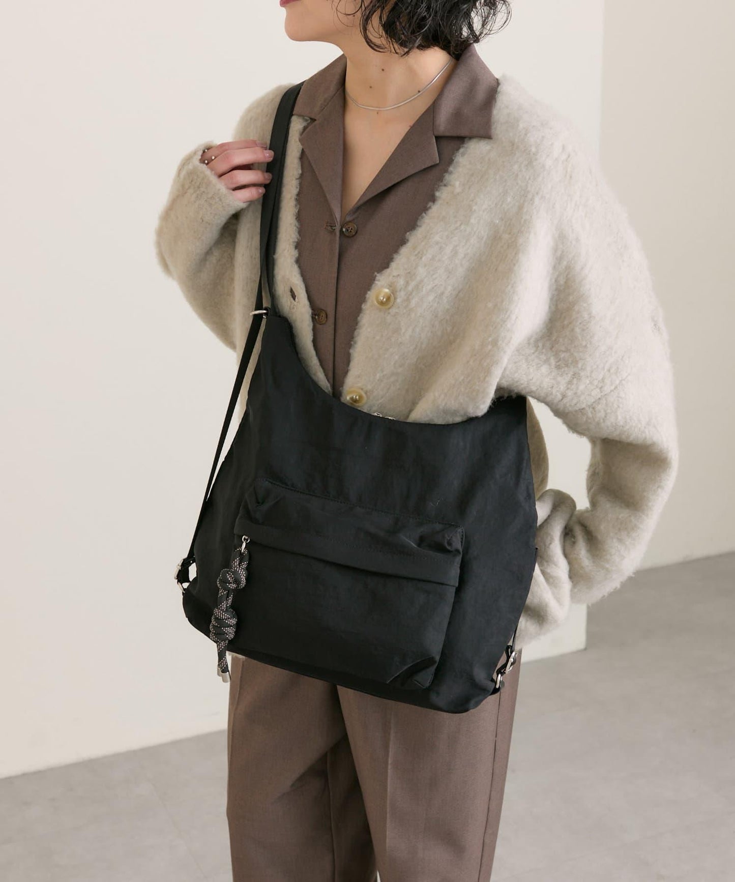 《輕量/500毫升寵物瓶也能放入！/通勤也推薦》2WAY雙肩包&單肩包