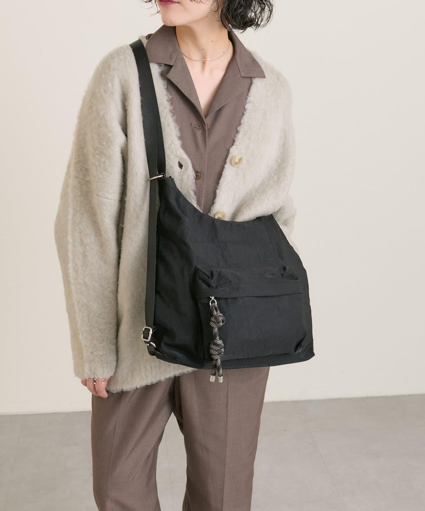 《輕量/500毫升寵物瓶也能放入！/通勤也推薦》2WAY雙肩包&單肩包