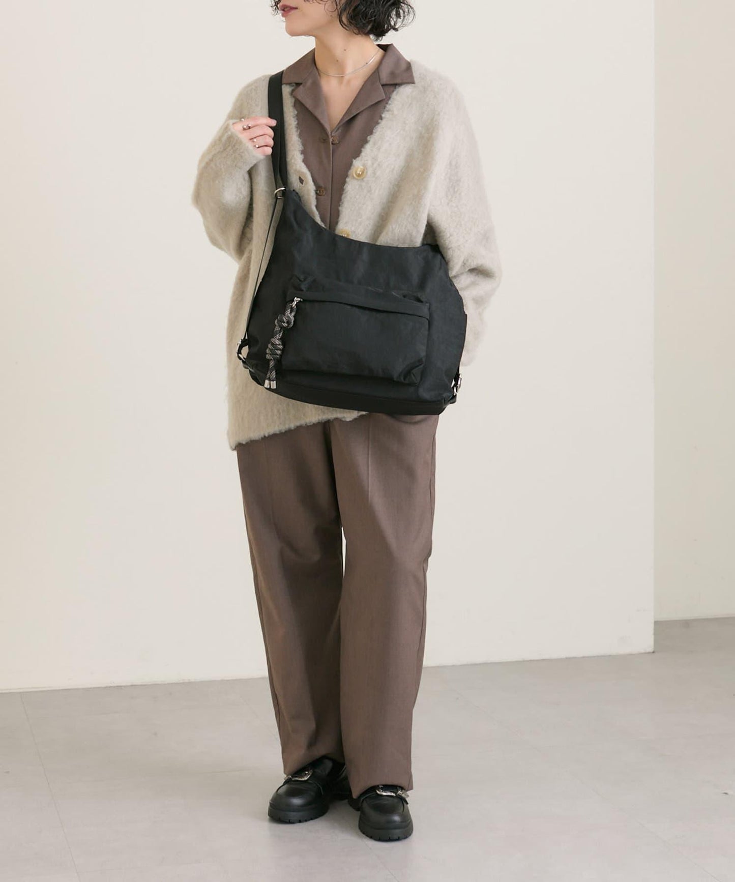 《輕量/500毫升寵物瓶也能放入！/通勤也推薦》2WAY雙肩包&單肩包