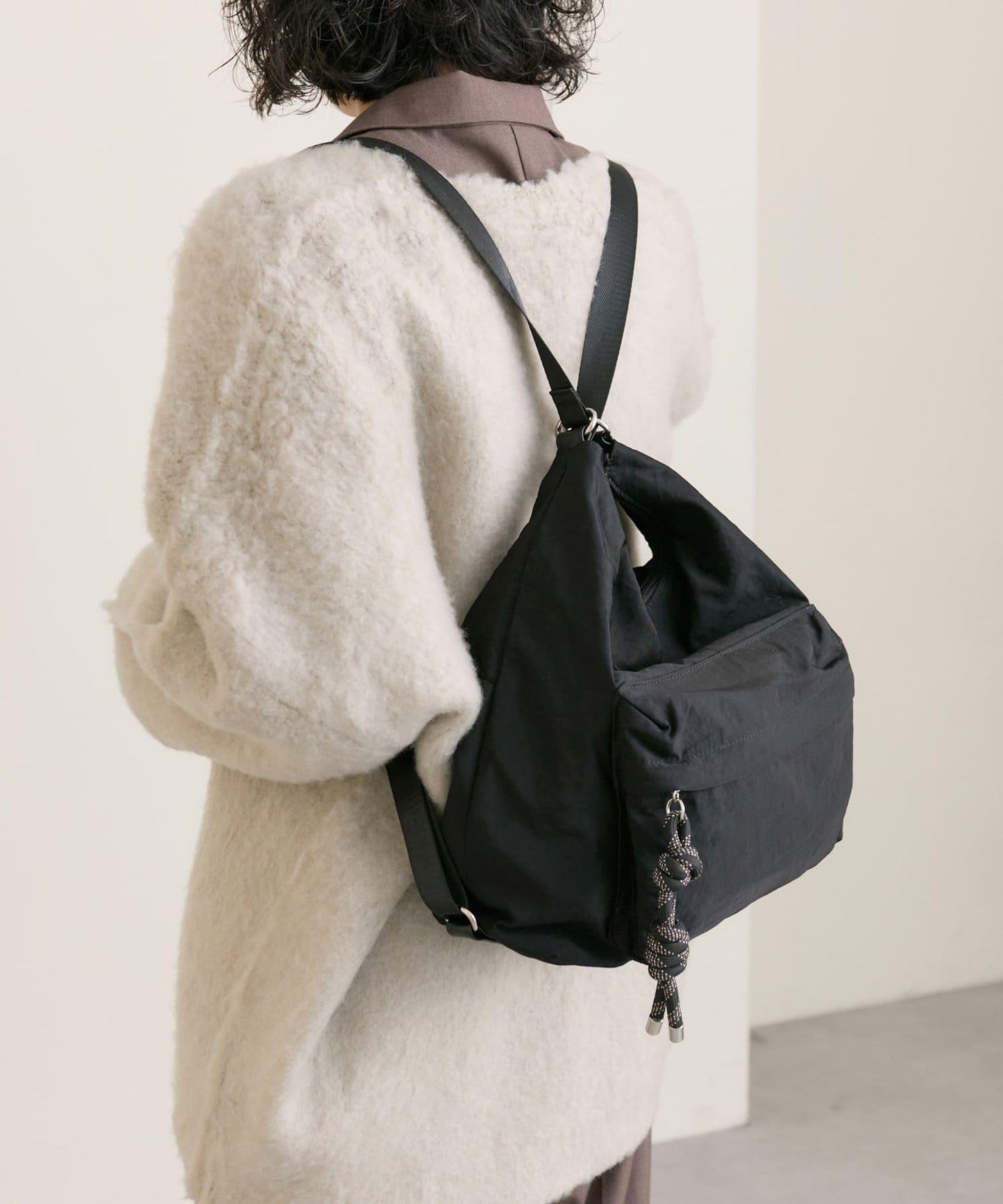 《輕量/500毫升寵物瓶也能放入！/通勤也推薦》2WAY雙肩包&單肩包