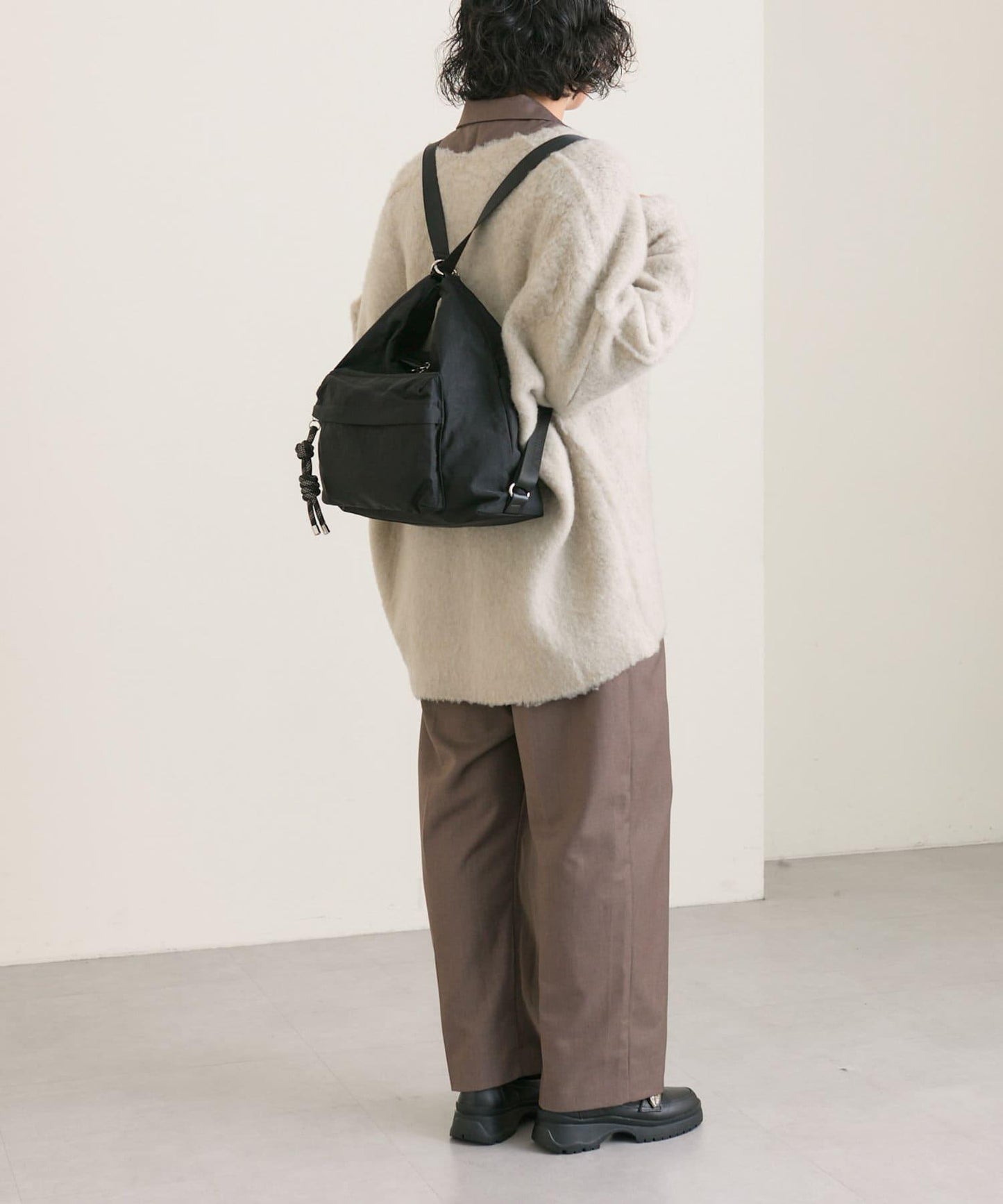 《輕量/500毫升寵物瓶也能放入！/通勤也推薦》2WAY雙肩包&單肩包