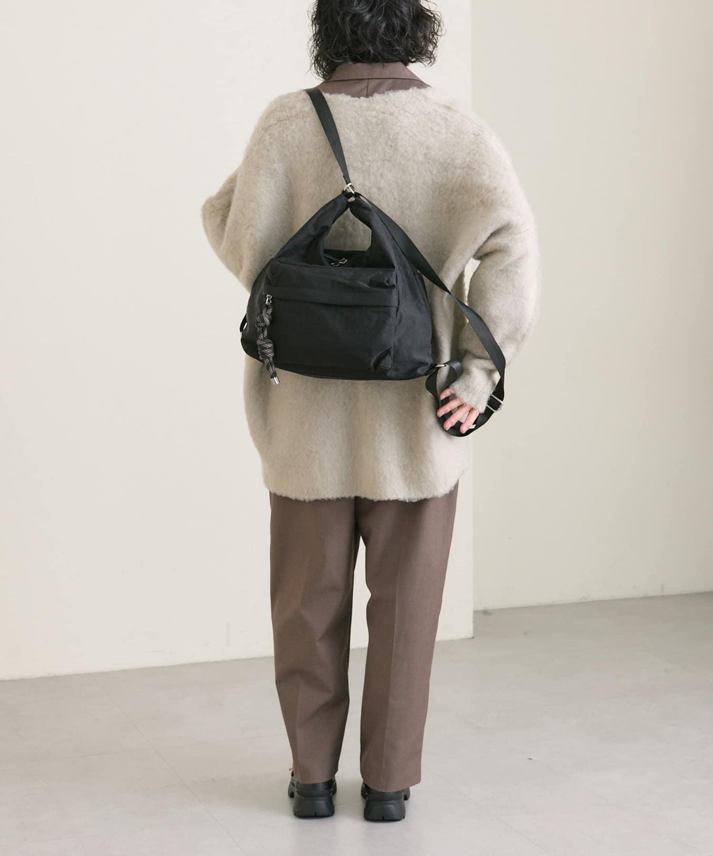 《輕量/500毫升寵物瓶也能放入！/通勤也推薦》2WAY雙肩包&單肩包