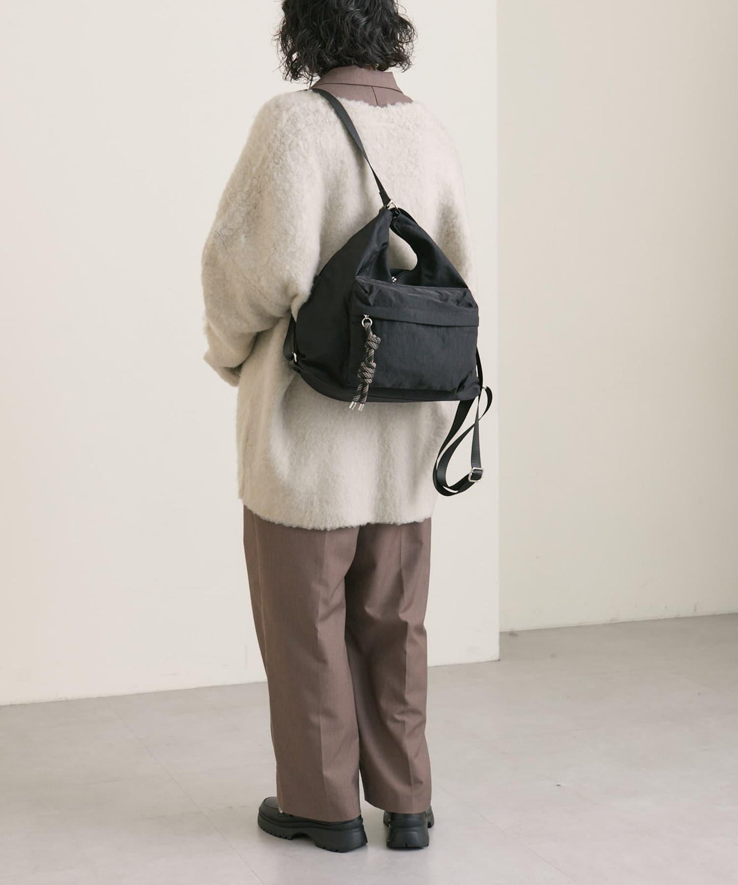 《輕量/500毫升寵物瓶也能放入！/通勤也推薦》2WAY雙肩包&單肩包