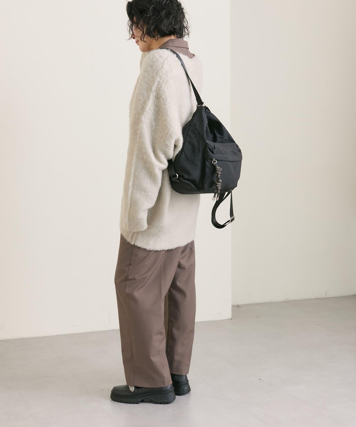 《輕量/500毫升寵物瓶也能放入！/通勤也推薦》2WAY雙肩包&單肩包