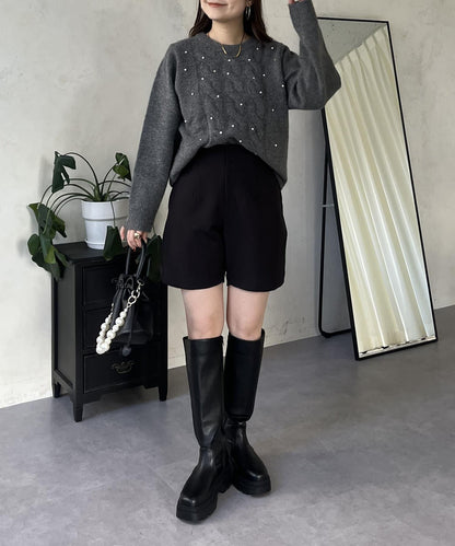 珍珠鑽針織衫