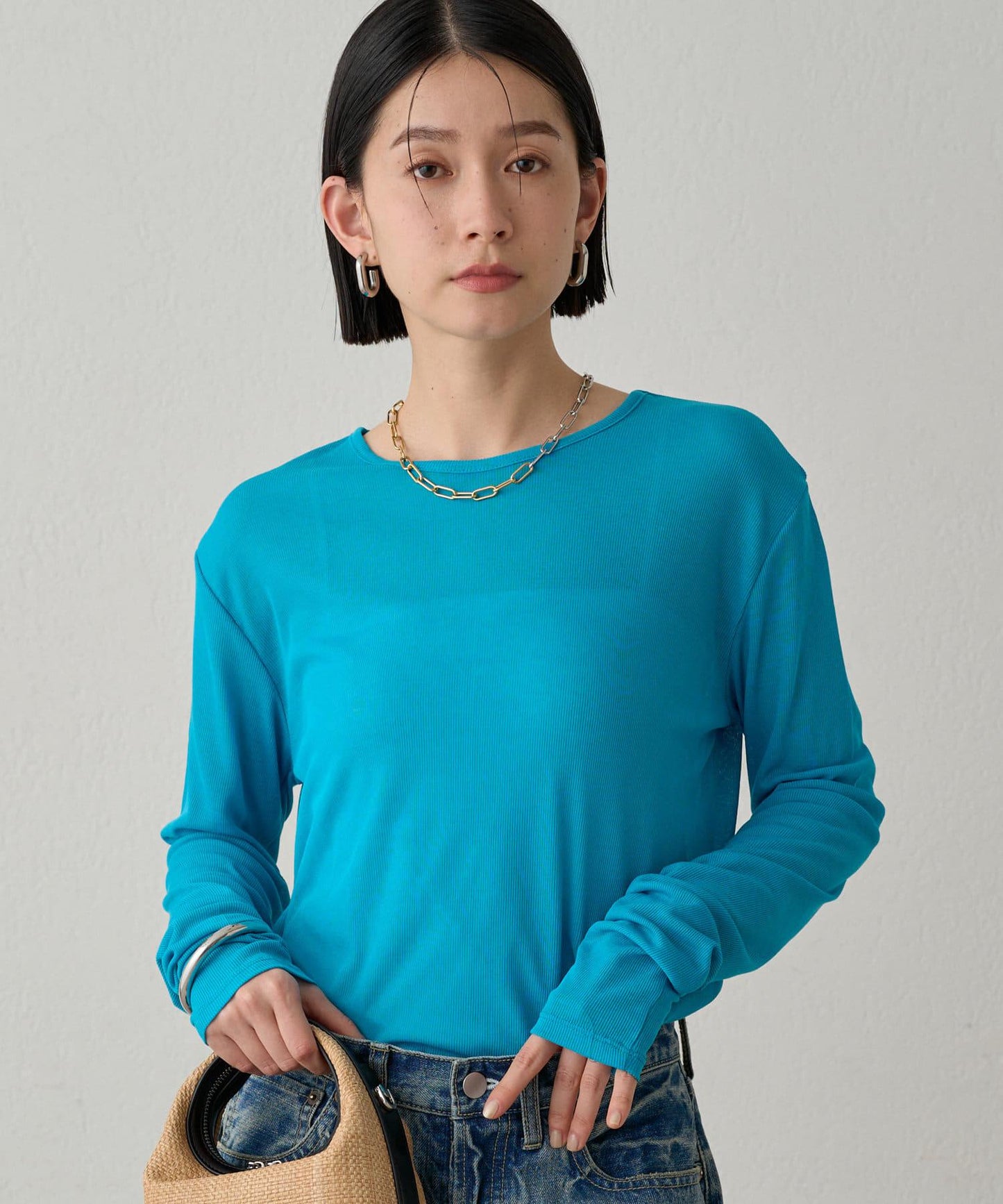 透明鏤空圖案T-shirt