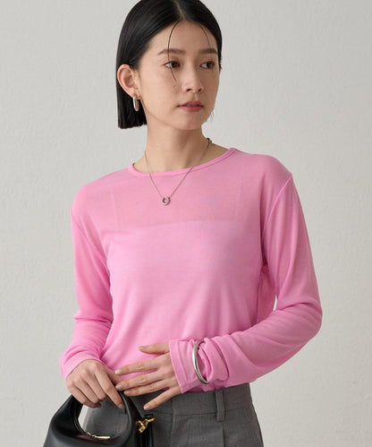 透明鏤空圖案T-shirt