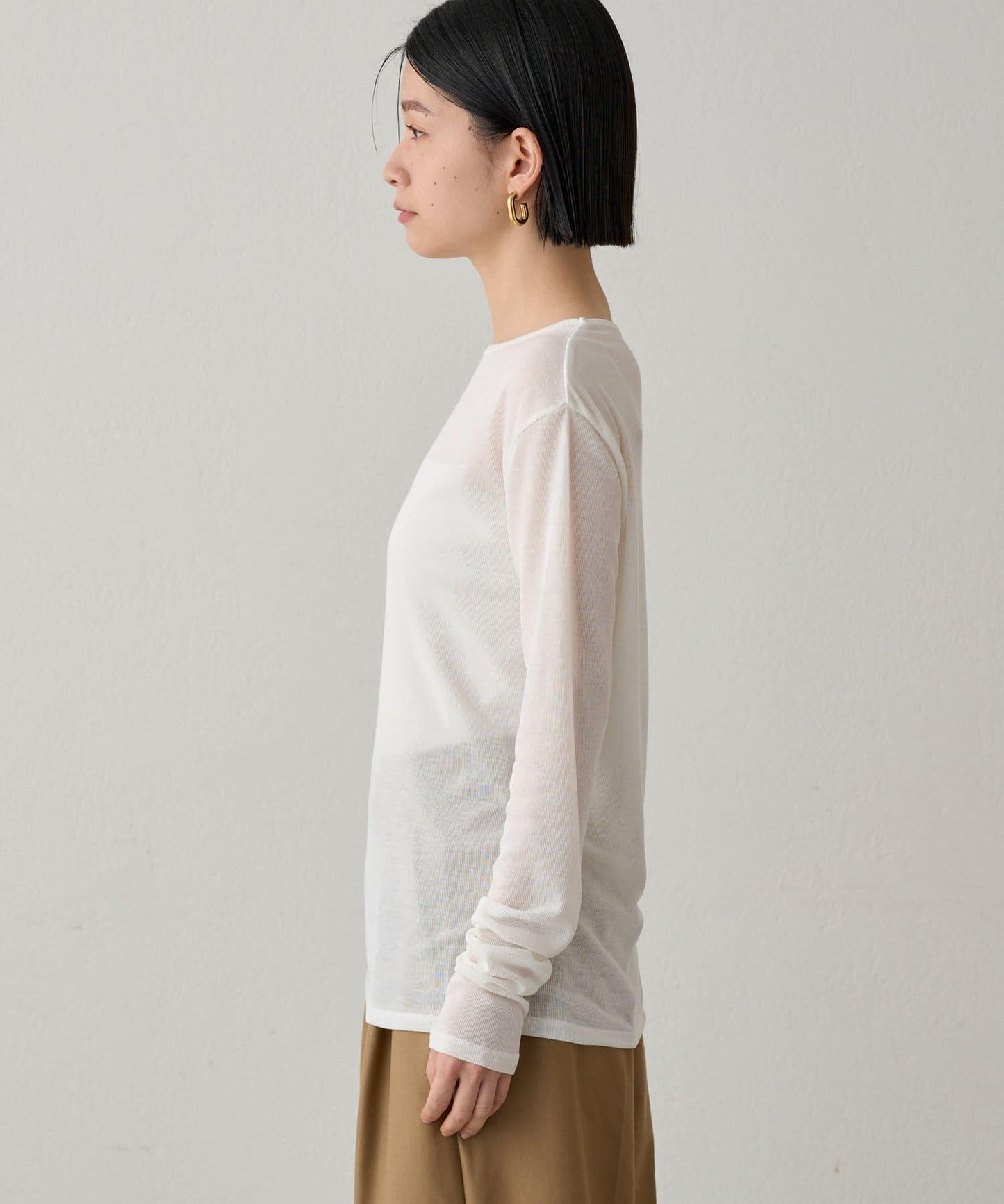 透明鏤空圖案T-shirt