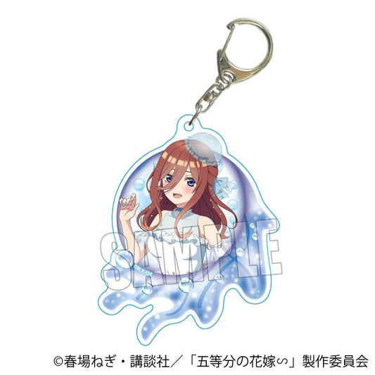《五等分的新娘》∽_稍微大一點的亞克力鑰匙扣 中野 三玖 水母禮服版.