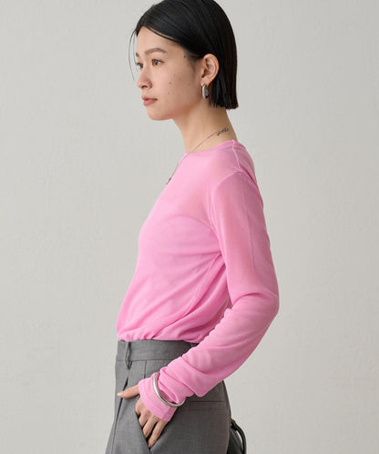 透明鏤空圖案T-shirt