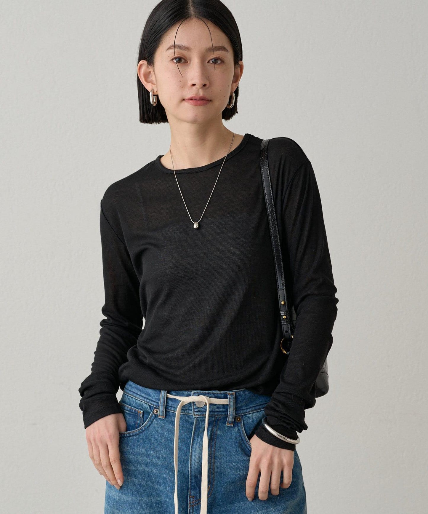 透明鏤空圖案T-shirt