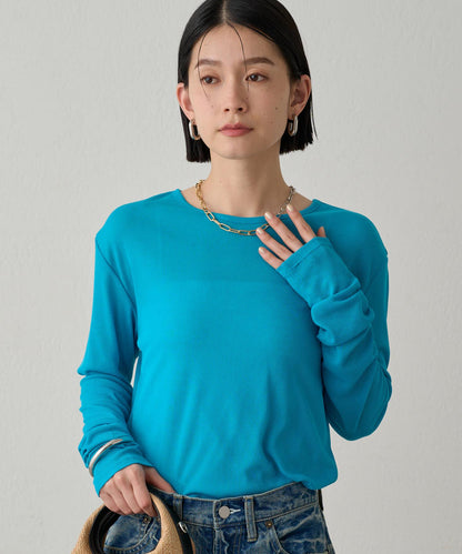 透明鏤空圖案T-shirt