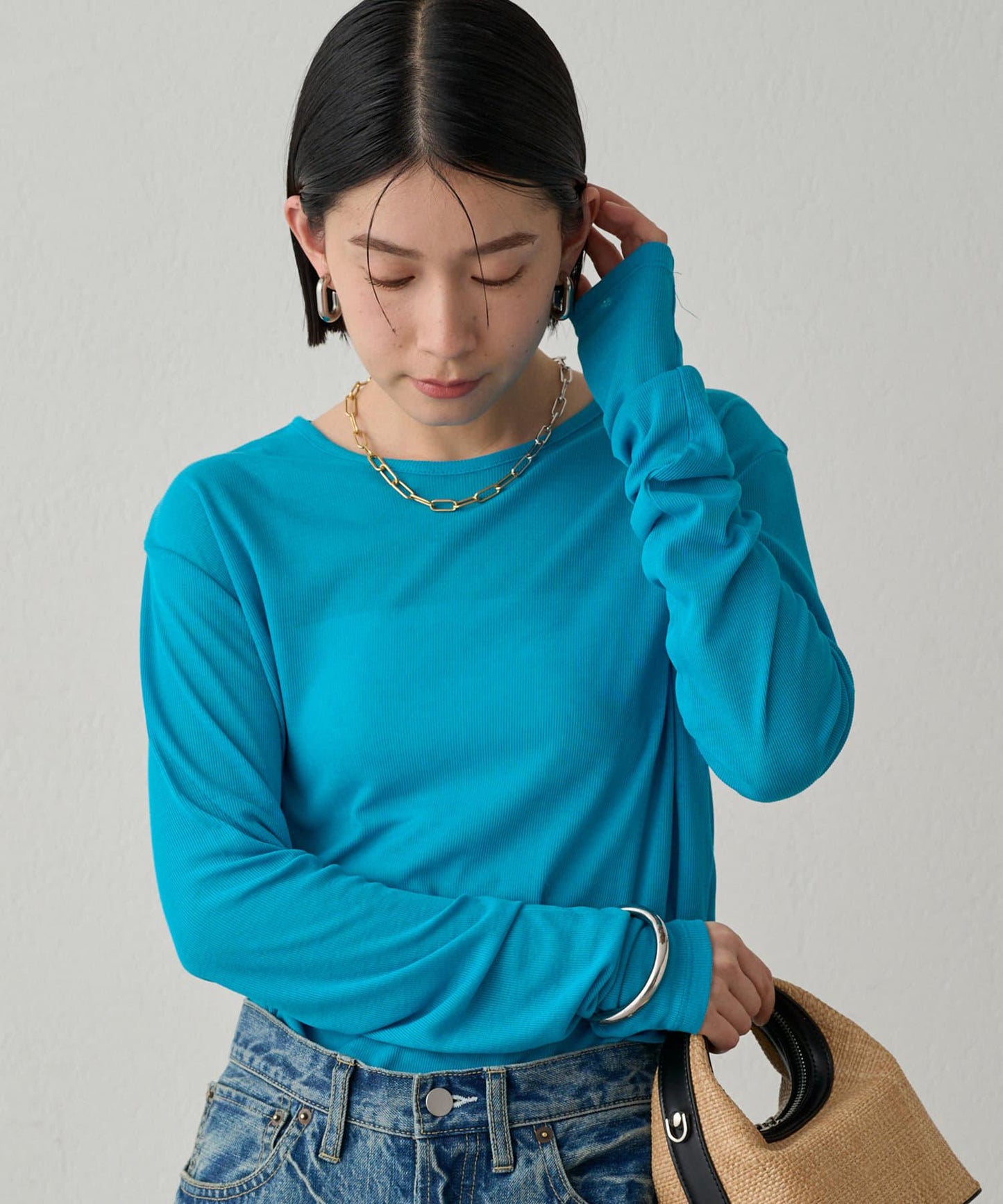 透明鏤空圖案T-shirt