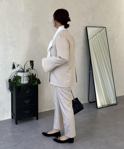 【媽媽監修！禮服系列】修身錐形褲