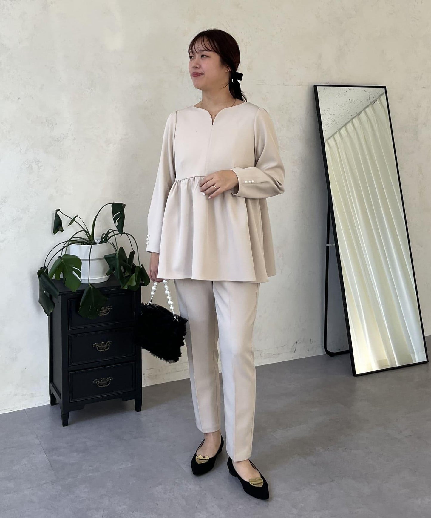 【媽媽監修！禮服系列】修身錐形褲