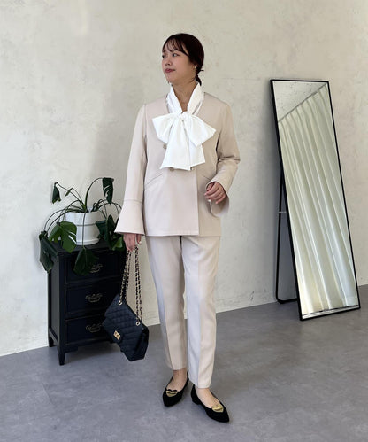 【媽媽監修！禮服系列】修身錐形褲